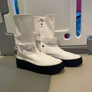 Nike Air Force 1 AF1 Sage Hi Womens Rainboots Waterproof White Black AQ2771-100